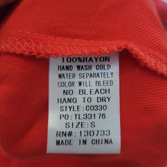 Altar’d State Size S Red Embroidered Off Shoulder Dress Boho Floral Summer - Picture 9 of 9